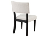 Colvin 5-Piece 52" Round White Marble Dining Set, Black Finish