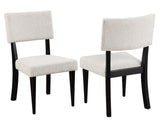 Colvin 5-Piece 52" Round White Marble Dining Set, Black Finish