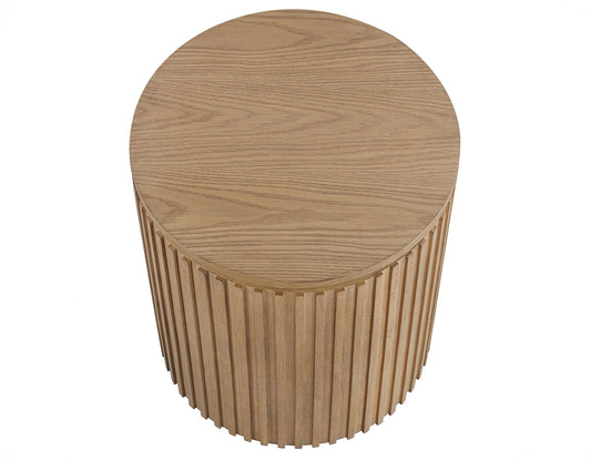 Colvin 18" Round End Table, Toffee Finish