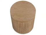 Colvin 18" Round End Table, Toffee Finish