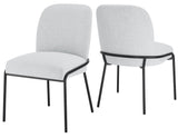 Conrad 5-Piece 48" Round White Marble Dining Set with Black Base