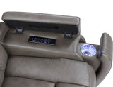 Daniel Triple Power Home Theater Leather Recliner with Built-in Speakers