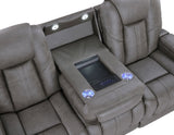 Daniel 3-Piece Triple Power Home Theater Immersive Entertainment Leather Reclining Set