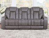 Daniel 3-Piece Triple Power Home Theater Immersive Entertainment Leather Reclining Set