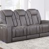Daniel Triple Power Home Theater Immersive Entertainment Reclining Set, Leather