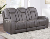 Daniel 3-Piece Triple Power Home Theater Immersive Entertainment Leather Reclining Set