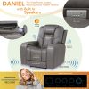 Daniel Triple Power Home Theater Immersive Entertainment Reclining Set, Leather