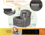 Daniel Triple Power Immersive Entertainment Leather Recliner with Built-in Speakers