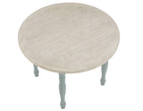 Darcy 5-Piece 42" Round Dining Set, Mint Green and Washed Linen Finish