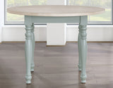 Darcy 42" Round Dining Table, Mint Green and Parchment Finish