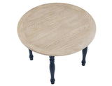 Darcy 5-Piece 42" Round DIning Set, Midnight Blue and Natural Finish