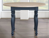 Darcy 5-Piece 42" Round DIning Set, Midnight Blue and Natural Finish