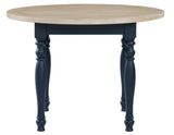 Darcy 5-Piece 42" Round DIning Set, Midnight Blue and Natural Finish