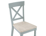 Darcy 5-Piece 42" Round Dining Set, Mint Green and Washed Linen Finish