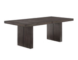 Evan 5-Piece 78-96-inch Dining Set with 4 Eggshell Linen-Look Side Chairs