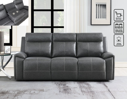 Gaston Manual Reclining Sofa with Drop-Down Console