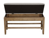 Grayson 24" Counter Storage Bench w/Nailhead Trim