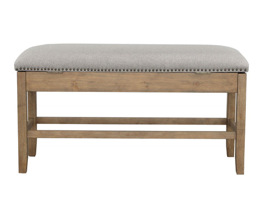 Grayson 24" Counter Storage Bench w/Nailhead Trim