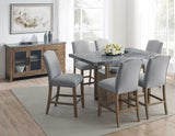Grayson 24" Counter Stool, Upholstered with Nailhead, Gray