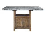 Grayson 6-Piece Marble Top Counter Storage Dining Set
