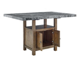Grayson 6-Piece Marble Top Counter Storage Dining Set