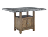 Grayson 6-Piece Marble Top Counter Storage Dining Set