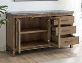 Grayson 6-Piece Marble Top Counter Storage Dining Set