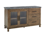 Grayson 6-Piece Marble Top Counter Storage Dining Set