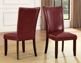 Hartford 72 inch table 7 Piece Set, Red Chairs (Table & 6 Side Chairs)