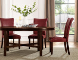 Hartford 72 inch table 7 Piece Set, Red Chairs (Table & 6 Side Chairs)