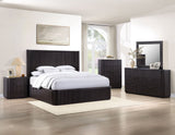 Henry Reeded 3-Drawer Nightstand with USB &amp; Electric Outlets, Espresso Finish