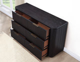 Henry 65″ 6-Drawer Reeded Dresser, Espresso Finish