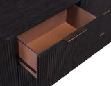 Henry 65″ 6-Drawer Reeded Dresser, Espresso Finish