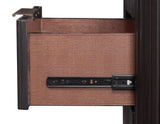 Henry Reeded 3-Drawer Nightstand with USB &amp; Electric Outlets, Espresso Finish
