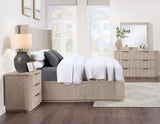 Henry Reeded King Bed, Tan Finish