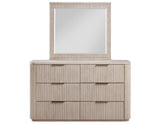 Henry 66″ Drawer Dresser and Mirror, Tan