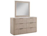 Henry 66″ Drawer Dresser and Mirror, Tan