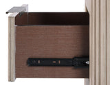 Henry Reeded 3-Drawer Nightstand with USB &amp; Electric Outlets, Tan Finish