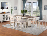 Hyland 5-Piece Counter Dining Set, Brown (Table & 4 Counter Chairs)