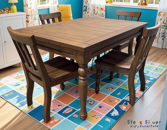 Joanna Kids Solid Wood Side Chair, Mocha