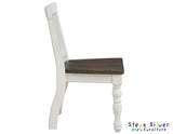 Joanna Kids Solid Wood Side Chair, Ivory and Mocha Finish