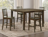 Joplin 5-Piece Counter Dining Set, Walnut Finish