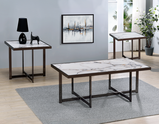 Kayley 23.25" Sintered Stone End Table