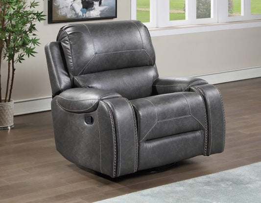 Keily Recliner, Manual Swivel, Glider, Grey