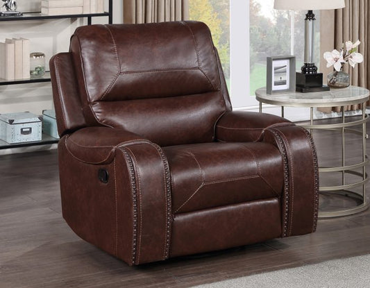 Keily Recliner, Manual Swivel, Glider, Brown