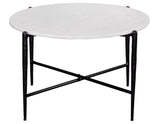 Loxie 29.5″ Round Solid White Marble Top Cocktail Table