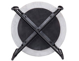 Loxie 3-Piece Round Solid White Marble Top Tables