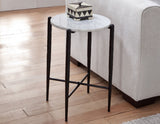 Loxie 3-Piece Round Solid White Marble Top Tables