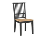 Magnolia Black 5-Piece Round Dining Set with Wooden Seat Chair