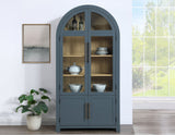 Magnolia Curio, Dusty Blue with Weathered Sand Interior
